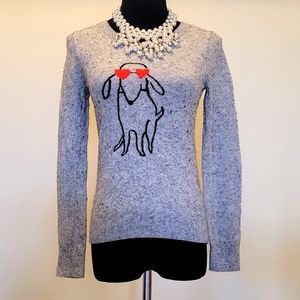 J.crew dacshund sweater sz small